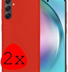 BASEY. BASEY. Samsung Galaxy A54 Hoesje Siliconen - Rood - 2 PACK