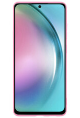 BASEY. Hoes Geschikt voor Samsung A54 Hoesje Siliconen Back Cover Case - Hoesje Geschikt voor Samsung Galaxy A54 Hoes Cover Hoesje - Lichtroze - 2 Stuks