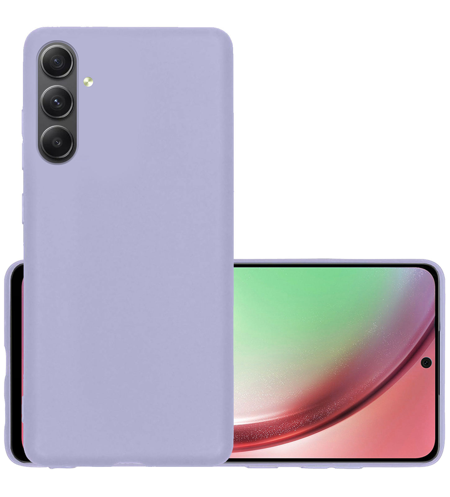 NoXx Hoes Geschikt voor Samsung A54 Hoesje Cover Siliconen Back Case Hoes - Lila