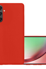 NoXx Hoes Geschikt voor Samsung A54 Hoesje Cover Siliconen Back Case Hoes - Rood