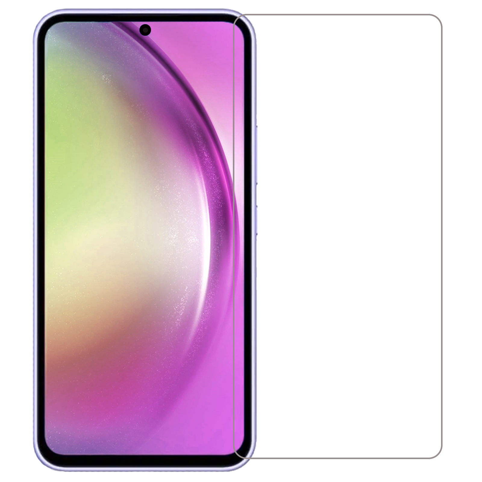 Nomfy Screenprotector Geschikt voor Samsung A54 Screenprotector Bescherm Glas Tempered Glass - Screenprotector Geschikt voor Samsung Galaxy A54 Screen Protector - 2 PACK