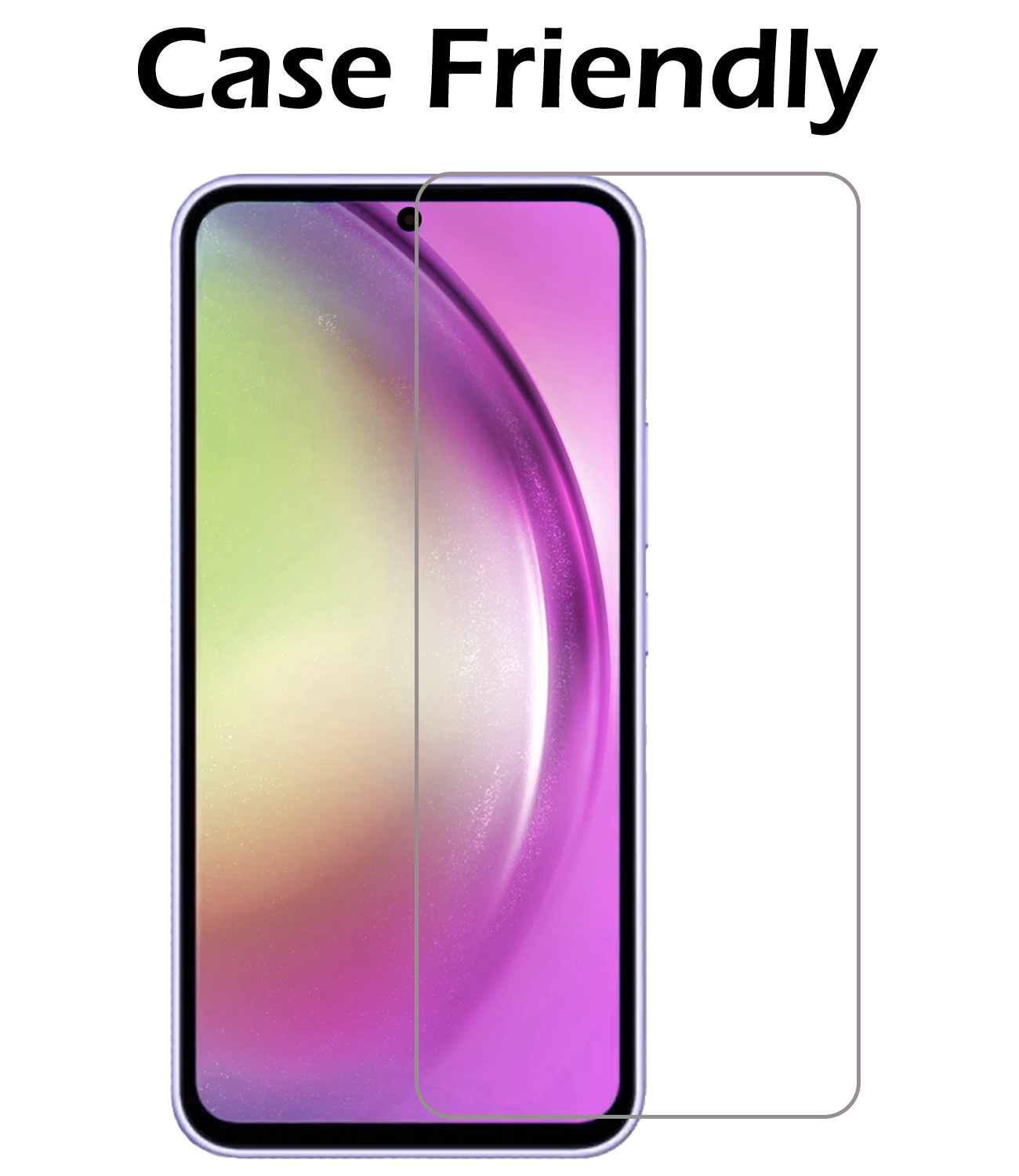 Nomfy Screenprotector Geschikt voor Samsung A54 Screenprotector Bescherm Glas Tempered Glass - Screenprotector Geschikt voor Samsung Galaxy A54 Screen Protector - 3 PACK