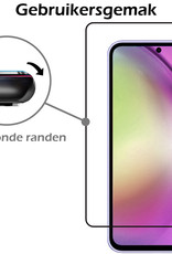 Nomfy Screenprotector Geschikt voor Samsung A54 Screenprotector Bescherm Glas - Screenprotector Geschikt voor Samsung Galaxy A54 Screen Protector Tempered Glass Full Screen Full Cover - 2 PACK