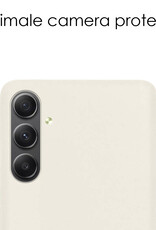 NoXx Hoes Geschikt voor Samsung A54 Hoesje Cover Siliconen Back Case Hoes - Wit