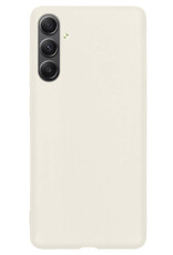 NoXx Hoes Geschikt voor Samsung A54 Hoesje Cover Siliconen Back Case Hoes - Wit