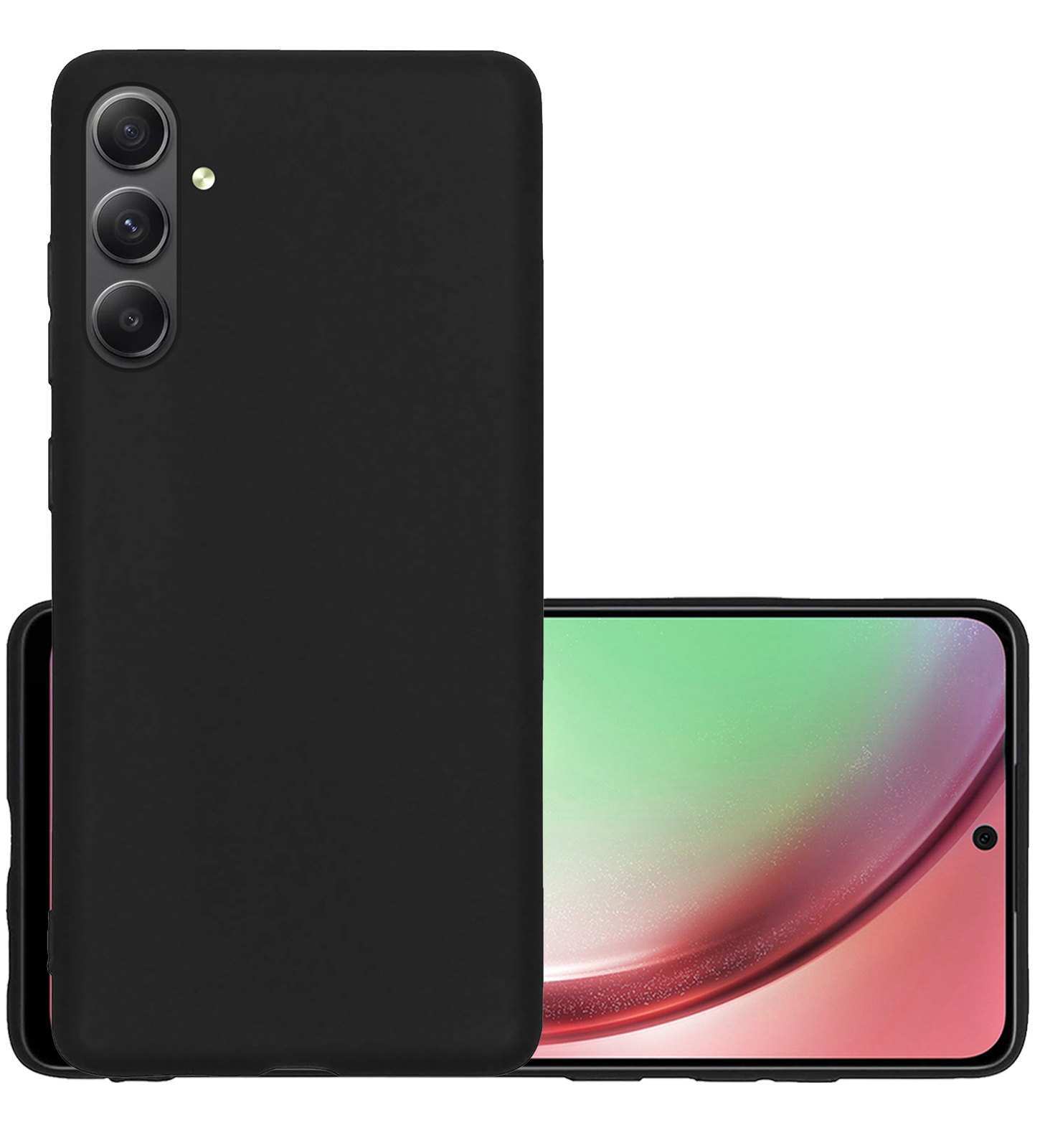NoXx Hoes Geschikt voor Samsung A54 Hoesje Cover Siliconen Back Case Hoes - Zwart