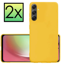 NoXx NoXx Samsung Galaxy A54 Hoesje Siliconen - Geel - 2 PACK