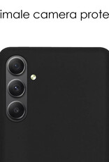 NoXx Hoes Geschikt voor Samsung A54 Hoesje Cover Siliconen Back Case Hoes - Zwart - 2x