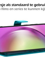 Nomfy Hoesje Geschikt voor Samsung A54 Hoes Bookcase Flipcase Book Cover - Hoes Geschikt voor Samsung Galaxy A54 Hoesje Book Case - Turquoise