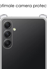 NoXx Hoes Geschikt voor Samsung A54 Hoesje Transparant Met Telefoonkoord Cover Shock Proof Case Koord Hoes