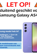 Nomfy Hoesje Geschikt voor Samsung A54 Hoesje Pasjeshouder Shockproof Pas Houder - Hoesje Geschikt voor Samsung Galaxy A54 Hoes Met Kaarthouder - Transparant - 2 PACK