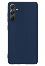 Nomfy Hoesje Geschikt voor Samsung A54 Hoesje Siliconen Cover Case - Hoes Geschikt voor Samsung Galaxy A54 Hoes Back Case - Donkerblauw