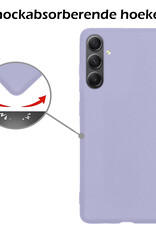 Hoesje Geschikt voor Samsung A54 Hoesje Siliconen Cover Case - Hoes Geschikt voor Samsung Galaxy A54 Hoes Back Case - Lila