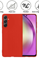 Nomfy Hoesje Geschikt voor Samsung A54 Hoesje Siliconen Cover Case - Hoes Geschikt voor Samsung Galaxy A54 Hoes Back Case - Rood