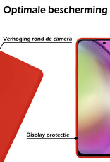 Nomfy Hoesje Geschikt voor Samsung A54 Hoesje Siliconen Cover Case - Hoes Geschikt voor Samsung Galaxy A54 Hoes Back Case - Rood