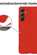 Nomfy Hoesje Geschikt voor Samsung A54 Hoesje Siliconen Cover Case - Hoes Geschikt voor Samsung Galaxy A54 Hoes Back Case - Rood