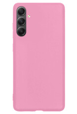 Nomfy Hoesje Geschikt voor Samsung A54 Hoesje Siliconen Cover Case - Hoes Geschikt voor Samsung Galaxy A54 Hoes Back Case - Lichtroze