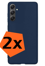 Nomfy Hoesje Geschikt voor Samsung A54 Hoesje Siliconen Cover Case - Hoes Geschikt voor Samsung Galaxy A54 Hoes Back Case - 2-PACK - Donkerblauw