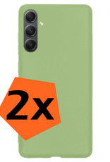 Nomfy Hoesje Geschikt voor Samsung A54 Hoesje Siliconen Cover Case - Hoes Geschikt voor Samsung Galaxy A54 Hoes Back Case - 2-PACK - Groen