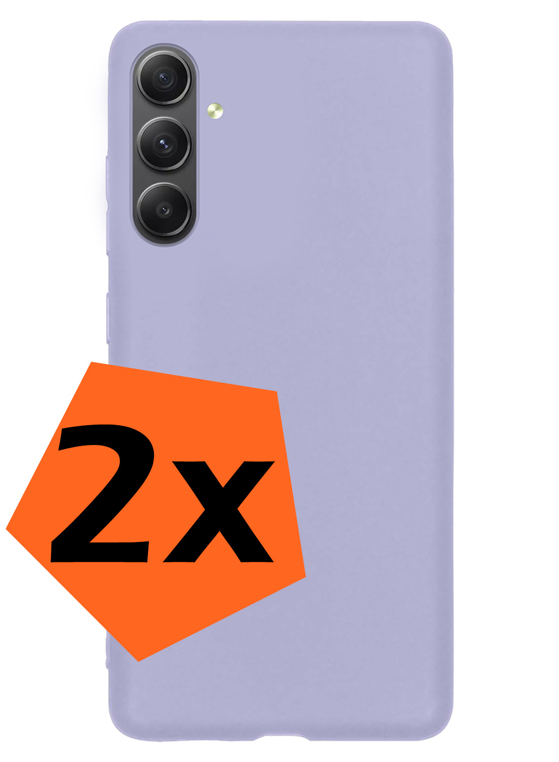 Nomfy Hoesje Geschikt voor Samsung A54 Hoesje Siliconen Cover Case - Hoes Geschikt voor Samsung Galaxy A54 Hoes Back Case - 2-PACK - Lila
