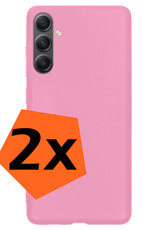 Nomfy Hoesje Geschikt voor Samsung A54 Hoesje Siliconen Cover Case - Hoes Geschikt voor Samsung Galaxy A54 Hoes Back Case - 2-PACK - Lichtroze