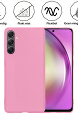 Nomfy Hoesje Geschikt voor Samsung A54 Hoesje Siliconen Cover Case - Hoes Geschikt voor Samsung Galaxy A54 Hoes Back Case - 2-PACK - Lichtroze