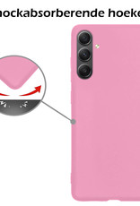 Nomfy Hoesje Geschikt voor Samsung A54 Hoesje Siliconen Cover Case - Hoes Geschikt voor Samsung Galaxy A54 Hoes Back Case - 2-PACK - Lichtroze