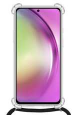 Nomfy Hoesje Geschikt voor Samsung A54 Hoesje Shock Proof Transparant Met Telefoonketting Case Shock Koord - Hoesje Geschikt voor Samsung Galaxy A54 Shock Proof Case Met Koord - Transparant