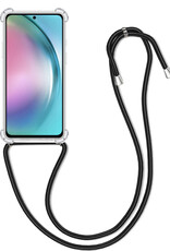 BASEY. Hoes Geschikt voor Samsung A54 Hoesje Shock Proof Case Met Koord Shock Hoes Met Koord - Hoesje Geschikt voor Samsung Galaxy A54 Hoes Cover Met Koord - Transparant