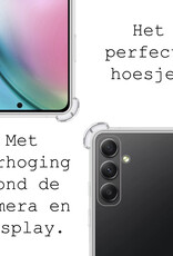 BASEY. Hoes Geschikt voor Samsung A54 Hoesje Shock Proof Case Met Koord Shock Hoes Met Koord - Hoesje Geschikt voor Samsung Galaxy A54 Hoes Cover Met Koord - Transparant