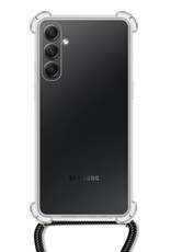 BASEY. Hoes Geschikt voor Samsung A54 Hoesje Shock Proof Case Met Koord Shock Hoes Met Koord - Hoesje Geschikt voor Samsung Galaxy A54 Hoes Cover Met Koord - Transparant