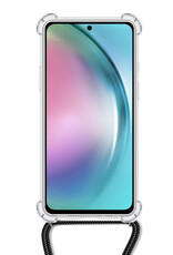 BASEY. Hoes Geschikt voor Samsung A54 Hoesje Shock Proof Case Met Koord Shock Hoes Met Koord - Hoesje Geschikt voor Samsung Galaxy A54 Hoes Cover Met Koord - Transparant