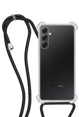 NoXx Hoes Geschikt voor Samsung A34 Hoesje Transparant Met Telefoonkoord Cover Shock Proof Case Koord Hoes