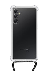 NoXx Hoes Geschikt voor Samsung A34 Hoesje Transparant Met Telefoonkoord Cover Shock Proof Case Koord Hoes