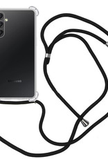 Nomfy Hoesje Geschikt voor Samsung A34 Hoesje Shock Proof Transparant Met Telefoonketting Case Shock Koord - Hoesje Geschikt voor Samsung Galaxy A34 Shock Proof Case Met Koord - Transparant