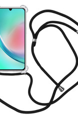 Nomfy Hoesje Geschikt voor Samsung A34 Hoesje Shock Proof Transparant Met Telefoonketting Case Shock Koord - Hoesje Geschikt voor Samsung Galaxy A34 Shock Proof Case Met Koord - Transparant