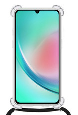 Nomfy Hoesje Geschikt voor Samsung A34 Hoesje Shock Proof Transparant Met Telefoonketting Case Shock Koord - Hoesje Geschikt voor Samsung Galaxy A34 Shock Proof Case Met Koord - Transparant
