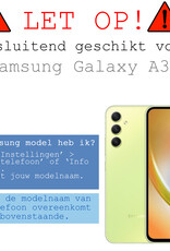 BASEY. Hoes Geschikt voor Samsung A34 Hoesje Shock Proof Case Met Koord Shock Hoes Met Koord - Hoesje Geschikt voor Samsung Galaxy A34 Hoes Cover Met Koord - Transparant