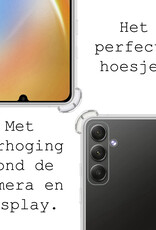 BASEY. Hoes Geschikt voor Samsung A34 Hoesje Shock Proof Case Met Koord Shock Hoes Met Koord - Hoesje Geschikt voor Samsung Galaxy A34 Hoes Cover Met Koord - Transparant
