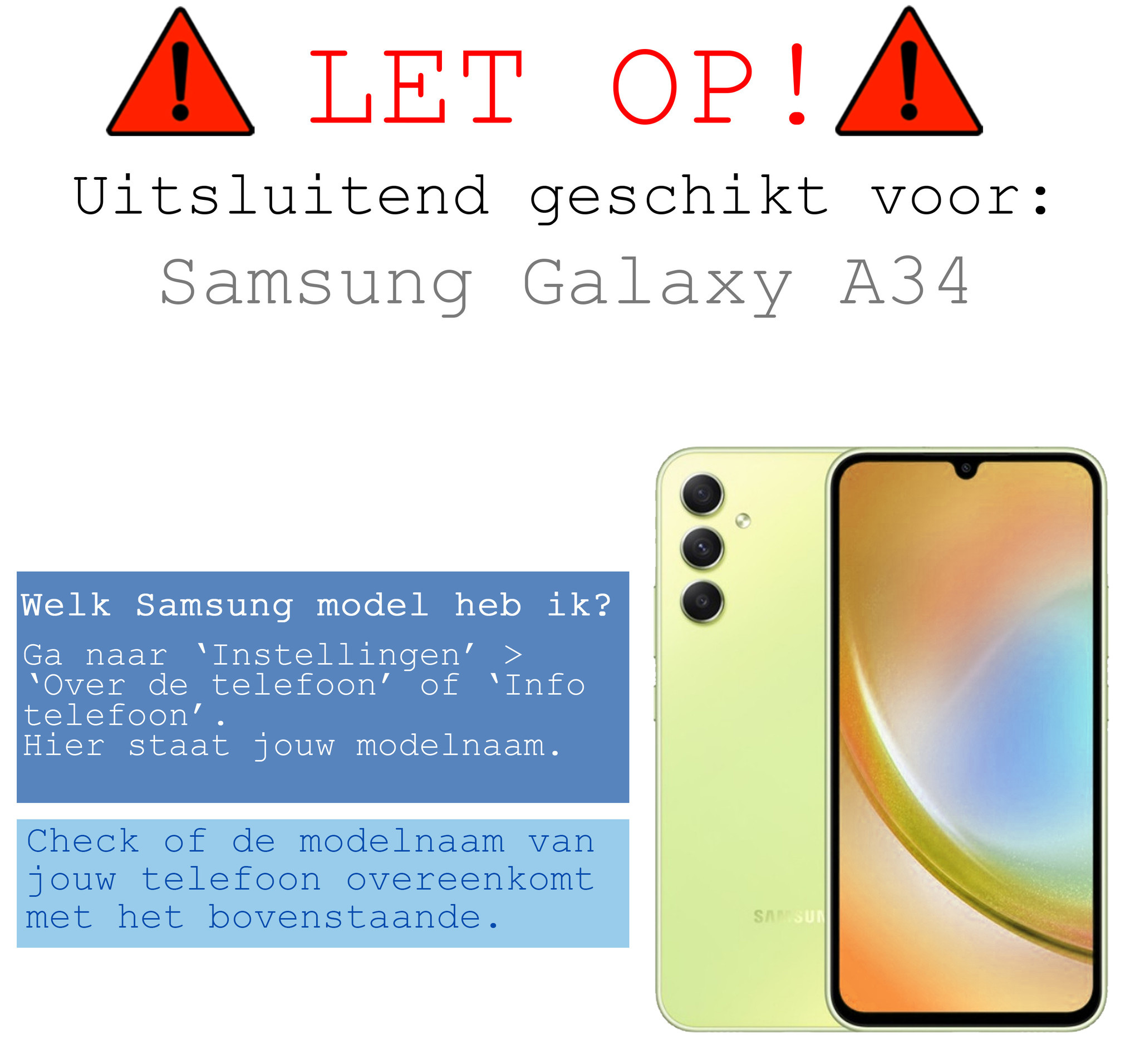 BASEY. Hoes Geschikt voor Samsung A34 Hoesje Bookcase Hoes Flip Case Book Cover Met Screenprotector - Hoesje Geschikt voor Samsung Galaxy A34 Hoes Book Case Hoesje - Bruin