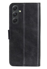 BASEY. Hoes Geschikt voor Samsung A34 Hoesje Bookcase Hoes Flip Case Book Cover Met 2x Screenprotector - Hoesje Geschikt voor Samsung Galaxy A34 Hoes Book Case Hoesje - Zwart