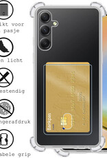 BASEY. Hoes Geschikt voor Samsung A34 Hoesje Shock Proof Case Hoes Met 2x Screenprotector - Hoesje Geschikt voor Samsung Galaxy A34 Hoes Cover Shockproof - Transparant