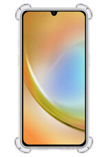 BASEY. Hoes Geschikt voor Samsung A34 Hoesje Shock Proof Case Hoes Met 2x Screenprotector - Hoesje Geschikt voor Samsung Galaxy A34 Hoes Cover Shockproof - Transparant