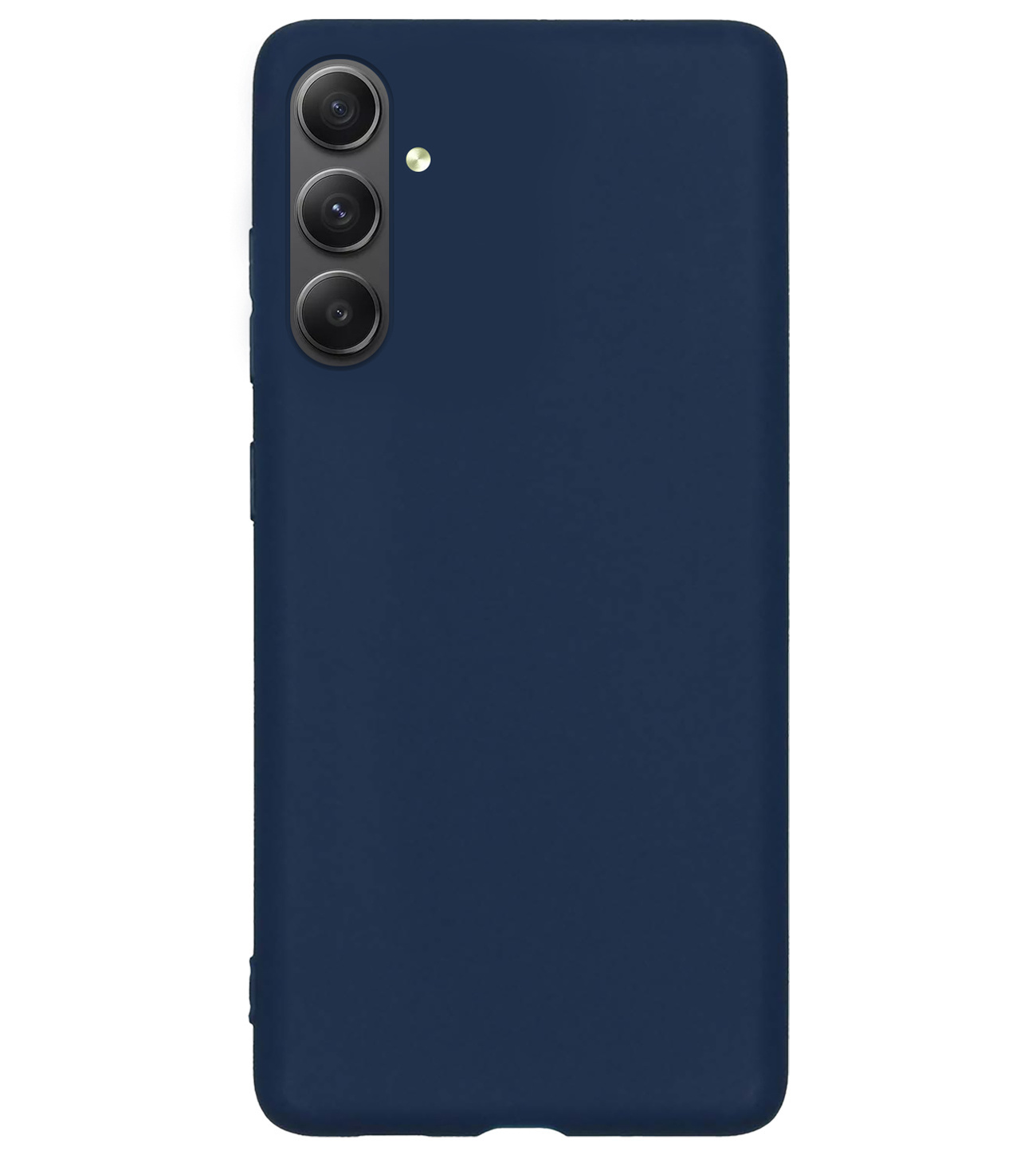 BASEY. Hoes Geschikt voor Samsung A34 Hoesje Siliconen Back Cover Case Met Screenprotector - Hoesje Geschikt voor Samsung Galaxy A34 Hoes Cover Hoesje - Donkerblauw