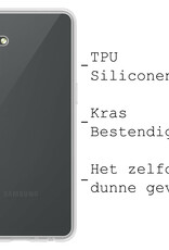 BASEY. Hoes Geschikt voor Samsung A34 Hoesje Siliconen Back Cover Case Met Screenprotector - Hoesje Geschikt voor Samsung Galaxy A34 Hoes Cover Hoesje - Transparant