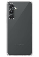 BASEY. Hoes Geschikt voor Samsung A34 Hoesje Siliconen Back Cover Case Met Screenprotector - Hoesje Geschikt voor Samsung Galaxy A34 Hoes Cover Hoesje - Transparant