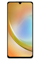 BASEY. Hoes Geschikt voor Samsung A34 Hoesje Siliconen Back Cover Case Met Screenprotector - Hoesje Geschikt voor Samsung Galaxy A34 Hoes Cover Hoesje - Wit