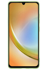 BASEY. Hoes Geschikt voor Samsung A34 Hoesje Siliconen Back Cover Case Met 2x Screenprotector - Hoesje Geschikt voor Samsung Galaxy A34 Hoes Cover Hoesje - Groen