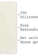 BASEY. Hoes Geschikt voor Samsung A34 Hoesje Siliconen Back Cover Case Met 2x Screenprotector - Hoesje Geschikt voor Samsung Galaxy A34 Hoes Cover Hoesje - Wit