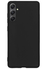 BASEY. Hoes Geschikt voor Samsung A34 Hoesje Siliconen Back Cover Case Met 2x Screenprotector - Hoesje Geschikt voor Samsung Galaxy A34 Hoes Cover Hoesje - Zwart
